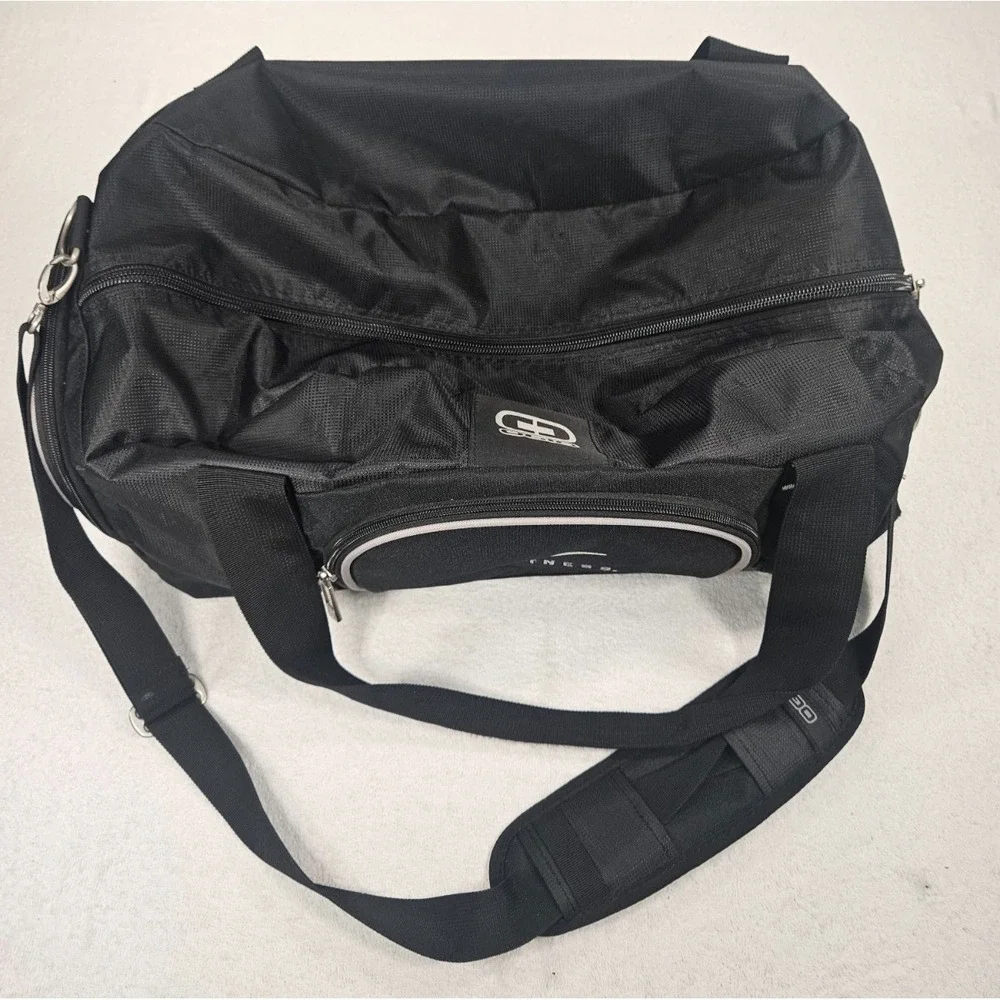 OGIO Black Dome Duffle Gym Bag Ventilated Athletic Equipment Bag